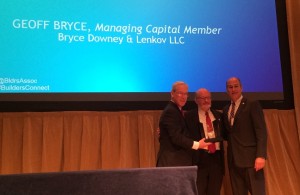 Geoff Bryce Accepting the Builders Association's 2015 Corporate Citizenship Award